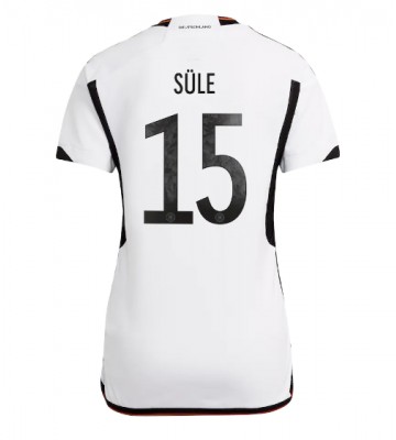 Germany Niklas Sule #15 Replica Home Stadium Shirt for Women World Cup 2022 Short Sleeve